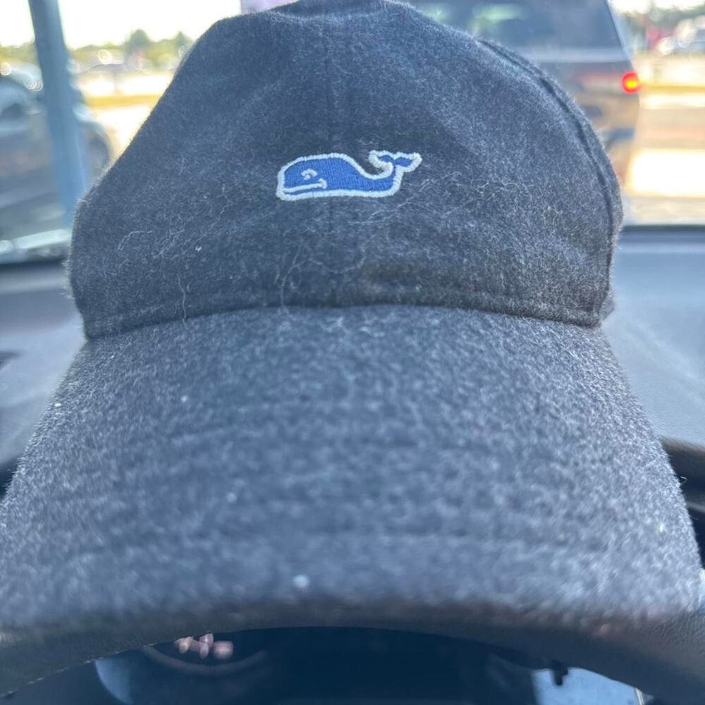Vineyard Vines Navy Wool Whale Logo Baseball Cap Preppy Dad Hat